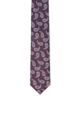 ربطة عنق حرير بنقشة بيزلي