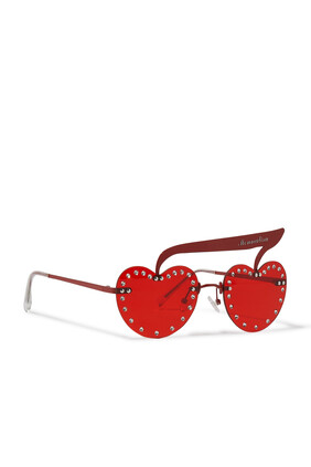 نظارات شمسية بتصميم كرز مزية بالكريستال