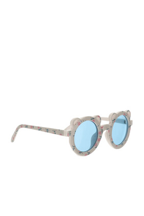 نظارة شمسية مزينة بورود
