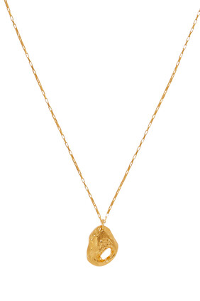 "PENDANT 3 ON BOX CHAIN24CT GOLD PLATED BRONZE":Gold :One Size